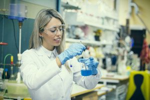 Girl in lab